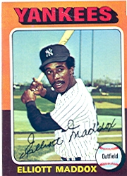 1975 Topps Baseball Cards      113     Elliott Maddox